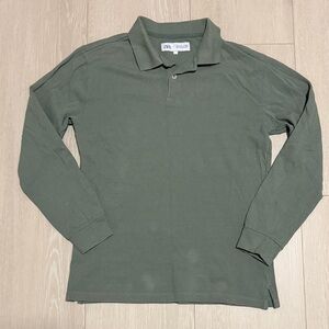 3/$10 Zara Kids Green Long Sleeve Polo Shirt